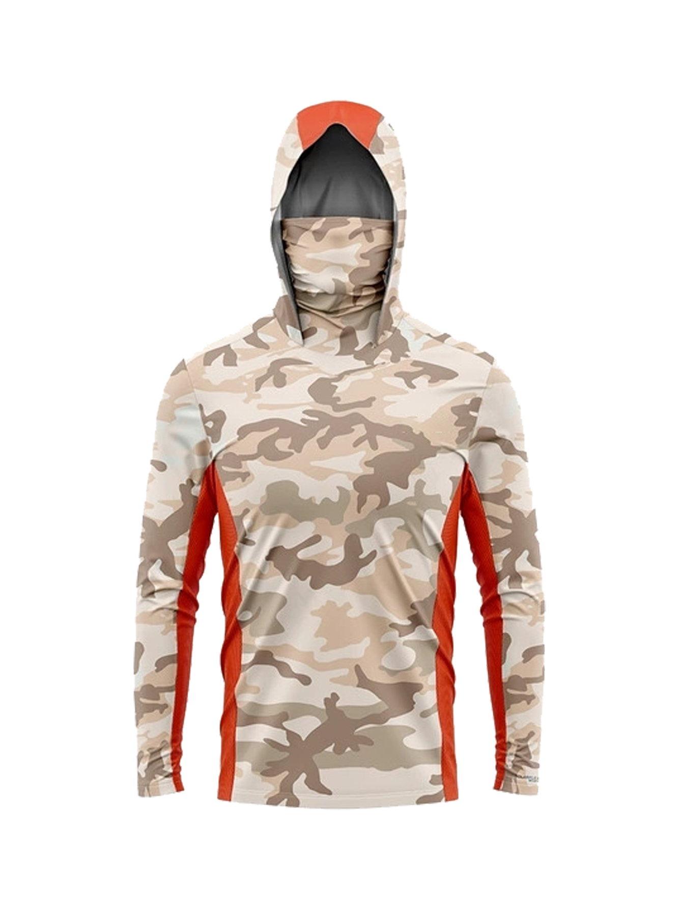 Fishing Mask Sun Protection - Męska koszula w kamuflażu pustynnym z