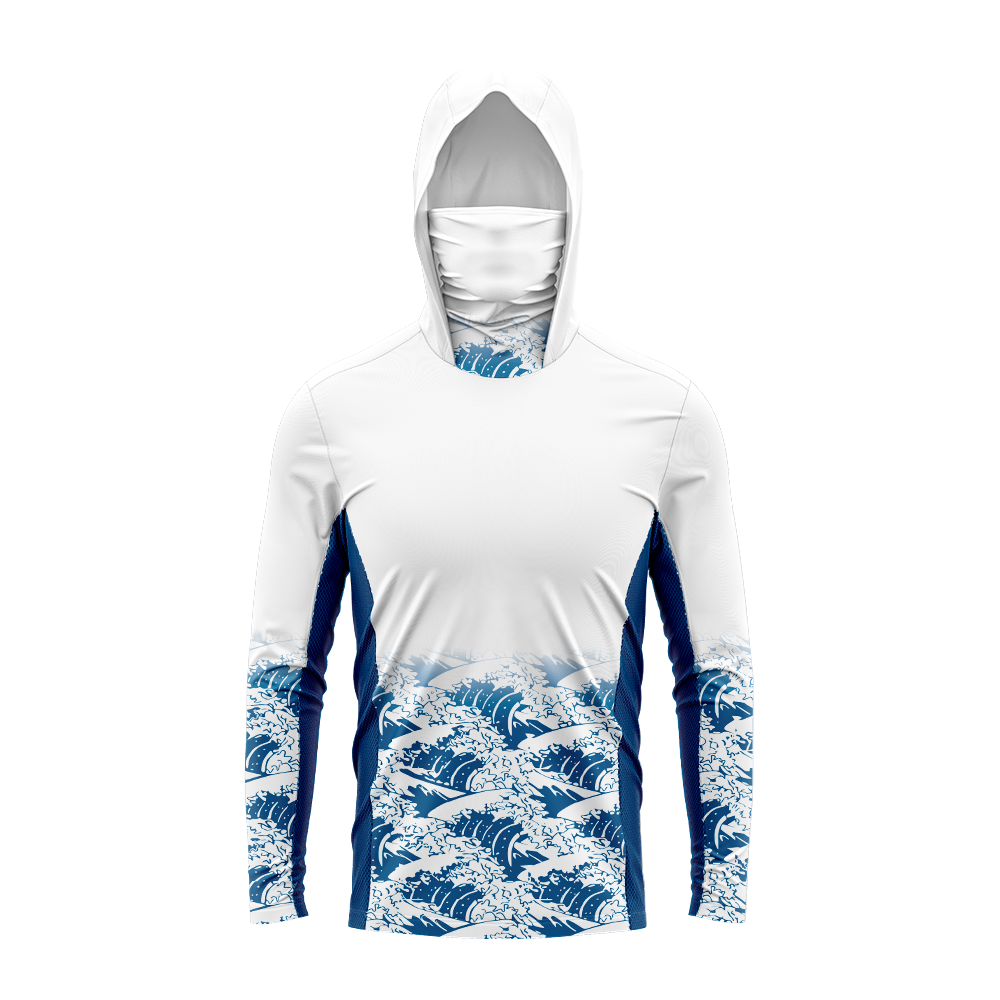 Męska niebieska bluza wędkarsk – Fishing Mask Sun Protection recenzja i cena